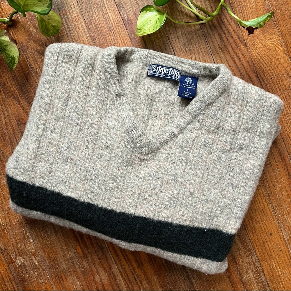 Structure Striped Wool Sweater - image 1